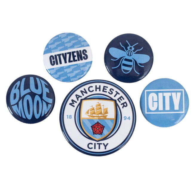 Men's Manchester City FC Button Badge Set
