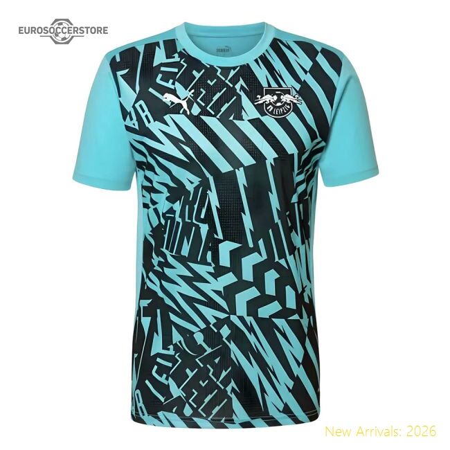 Luxury 2024-2025 Red Bull Leipzig Pre-match Ss Shirt (aqua)
