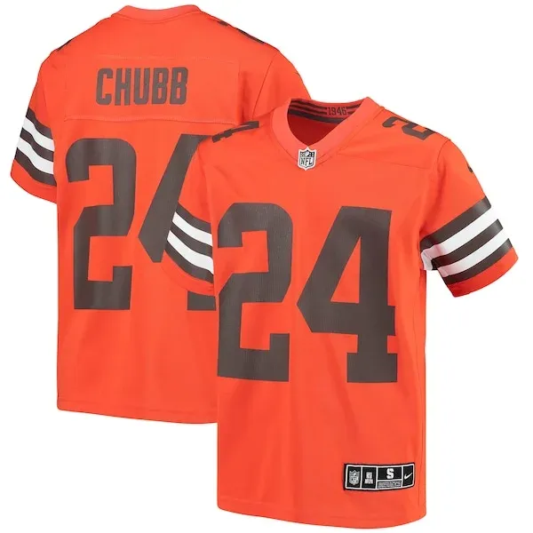 None Game NFL Jersey - Orange | Authentic Football Apparel | NFL Footb