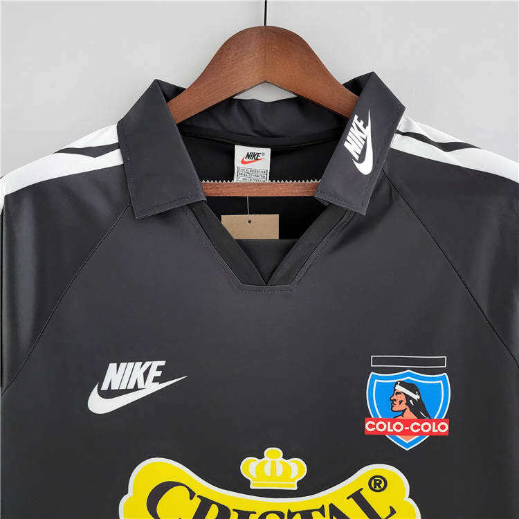 Colo-Colo Retro Soccer Jersey 1995 Away Long Sleeve Football Shirt -
