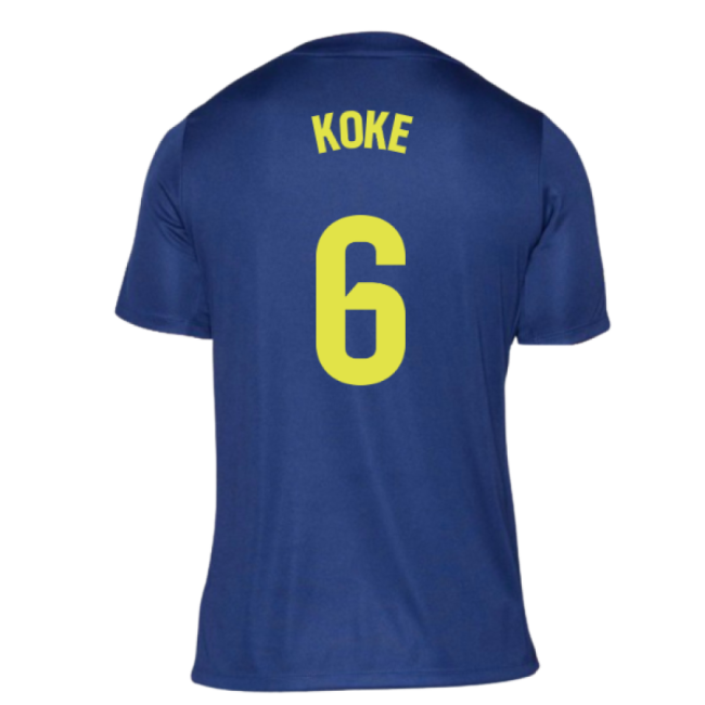 High-Quality 2025-2026 Atletico Madrid Pre-Match Shirt (Blue-Yellow) (Koke