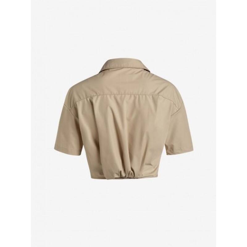 Drop Shoulder Crop Shirt WU6564