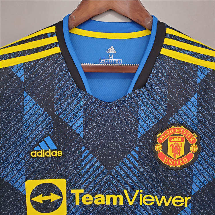 Manchester United 21-22 Kit Third Blue Ronaldo 7 Soccer Jersey