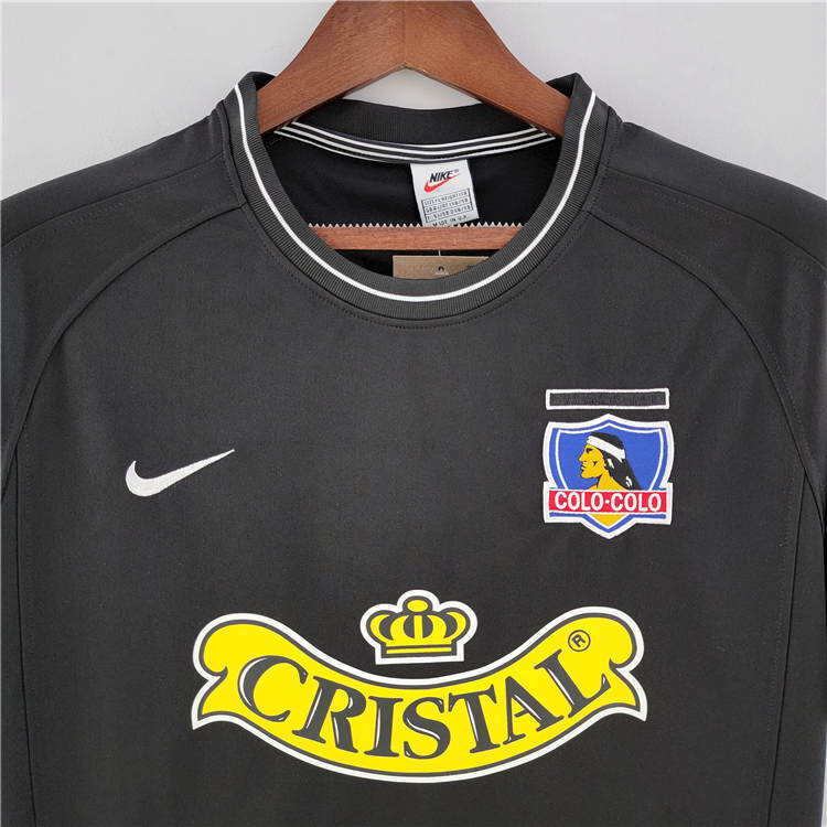Colo-Colo Retro Soccer Jersey 0001 Black Away Football Shirt -