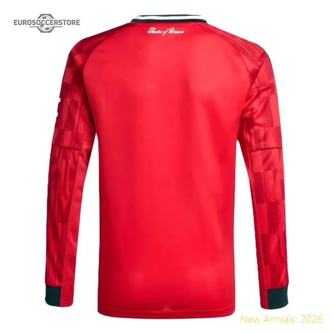 Premium 2025-2026 Man Utd Long Sleeve Home Shirt (kids) - Premium