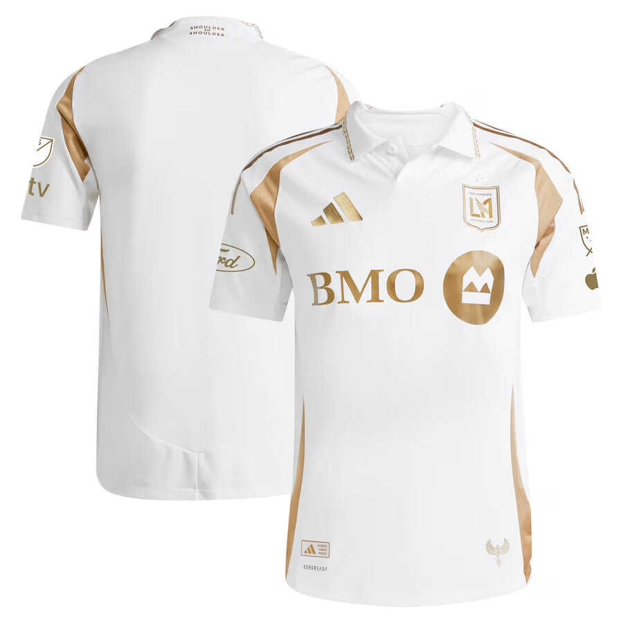Player Version Men's LAFC White 2025 Away- Slim Fit Authentic Kit