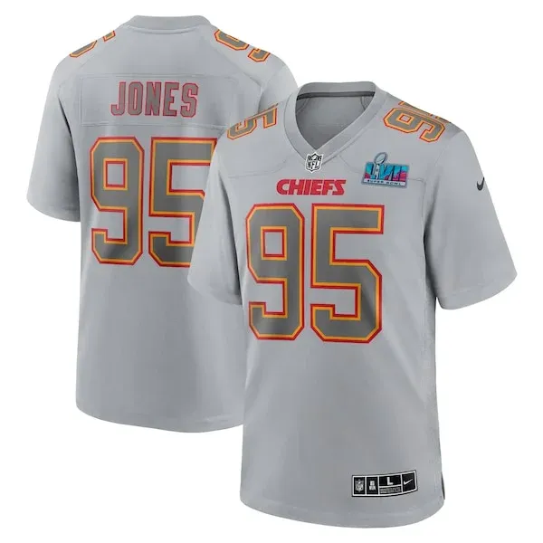 Kansas City Chiefs Chris Jones Game Jersey - Gray | NFL Player Jersey