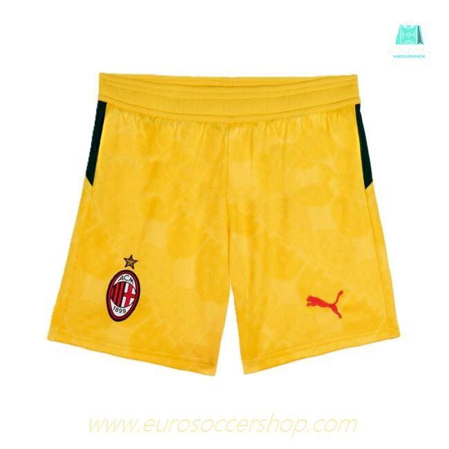 2025-2026 AC Milan Third Shorts (Yellow) - Kids