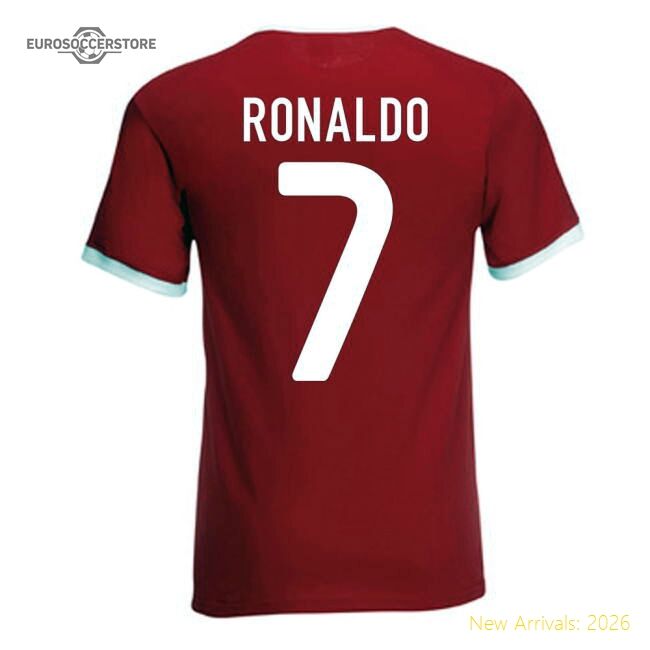 Premium Cristiano Ronaldo Portugal Ringer Tee (red