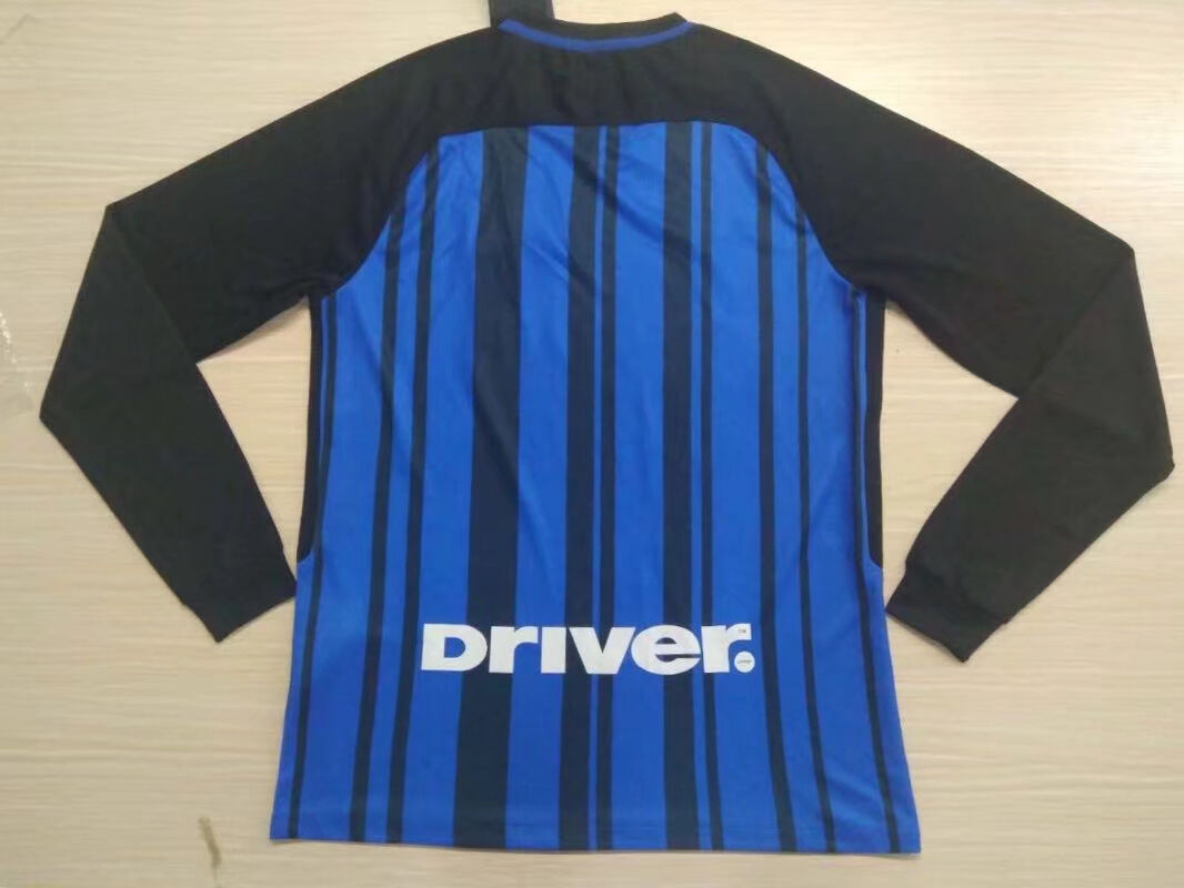 Inter Milan Home 201718 LS Soccer Jersey Shirt - Official Replica