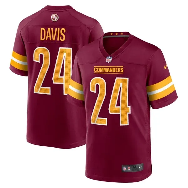 None Michael Davis Game Jersey - Burgundy | NFL Player Jersey