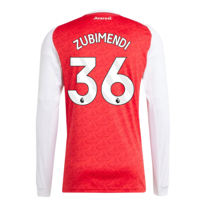 2025-2026 Arsenal Long Sleeve Home Top (Zubimendi 36)
