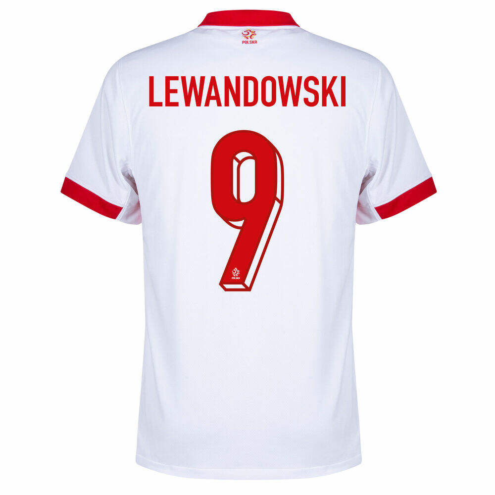 Poland Home Soccer Shirt 2024-2025 Edition Season Lewandowski