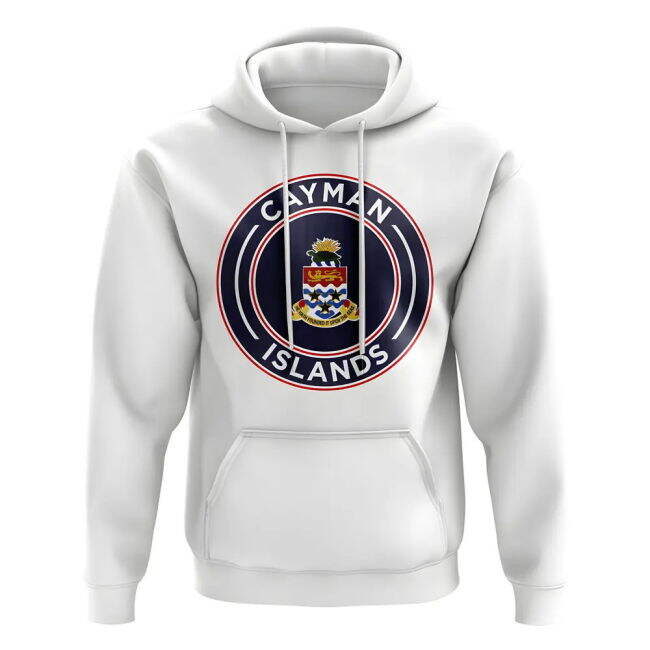 Cayman Islands Football Badge Hoodie (White)