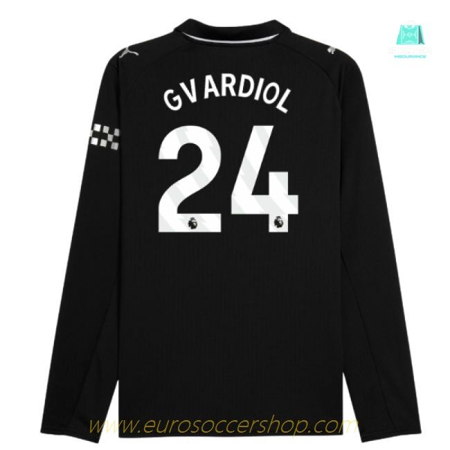 2025-2026 Man City Long Sleeve Away Shirt (Gvardiol 24)