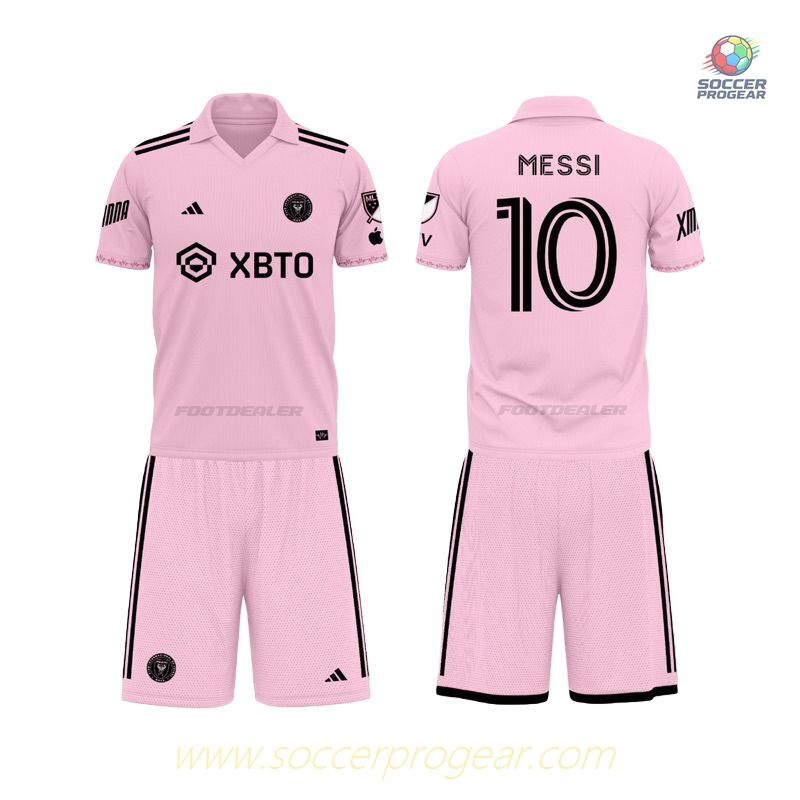 Inter Miami Messi Youth Soccer Uniform Football Shirt 2022 2023 Home