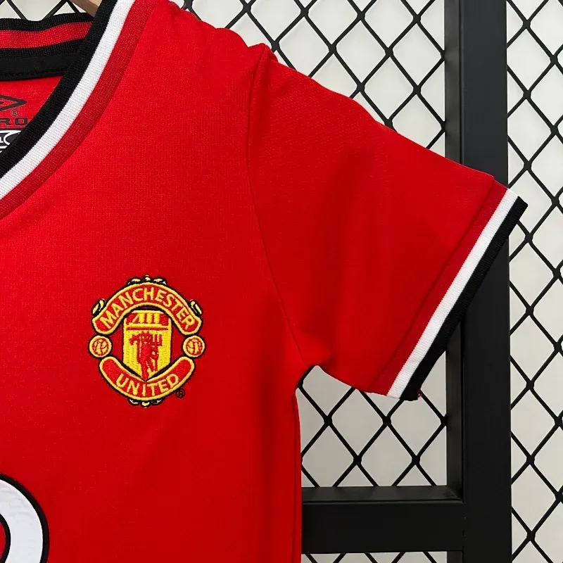 2000-2001 Kids Manchester United Jersey retro kit