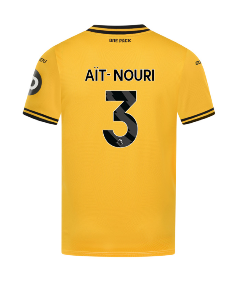 Wolverhampton Wanderers Home AÏT-NOURI 3 Jersey for the 24-25 Season