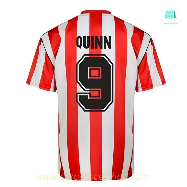 Score Draw Sunderland 1990 Retro Football Shirt (Quinn 9)