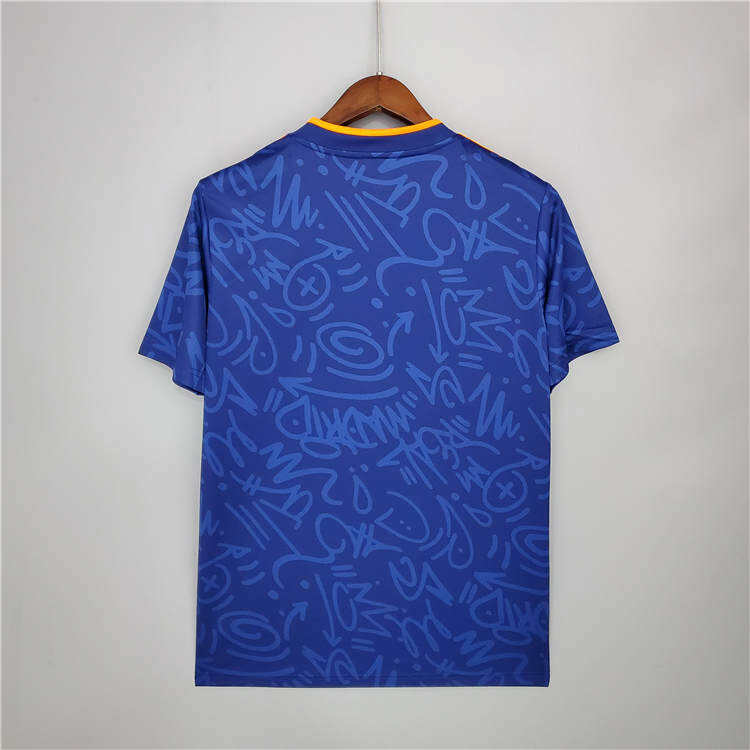 Real Madrid 21-22 Away Blue Soccer Jersey Football Shirt - Official