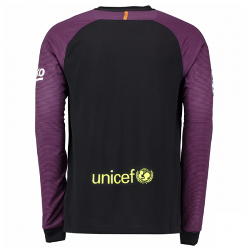 Barcelona LS Goalkeeper 2016-17 Black Jersey Shirt - Official Replica