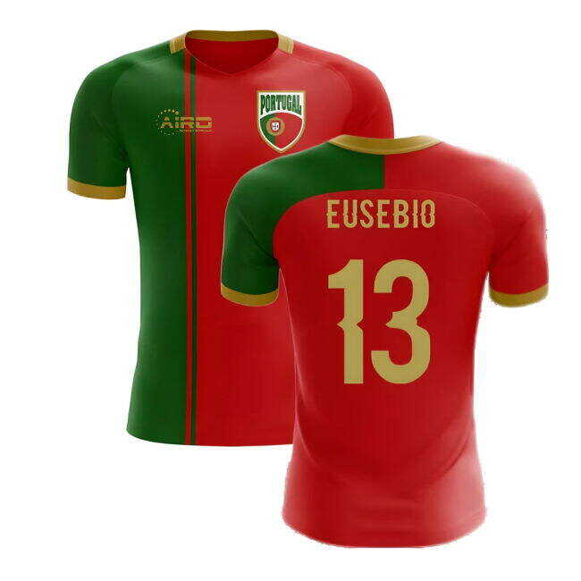 Convenient 2025-2026 Portugal Flag Home Concept Football Shirt (Eusebio 13) Fashionable