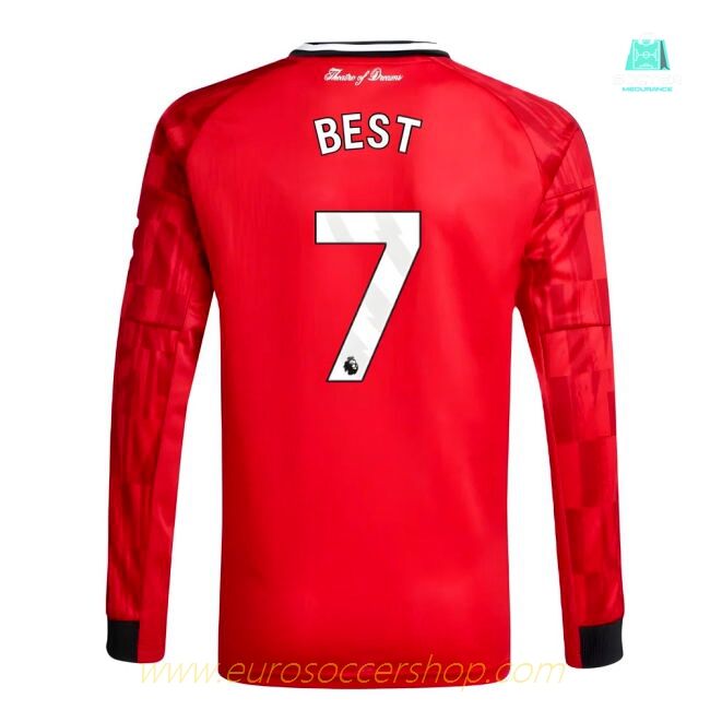 2025-2026 Man Utd Long Sleeve Home Shirt (Kids) (Best 7)