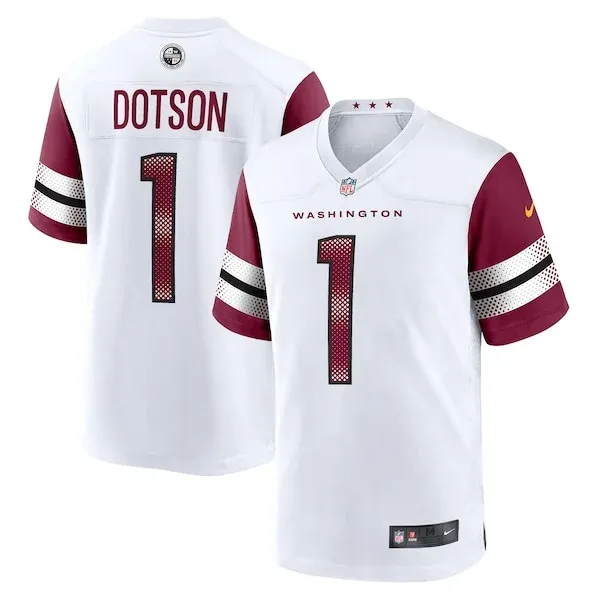 None Jahan Dotson Game Jersey - White | NFL Player Jersey | NFL Footba