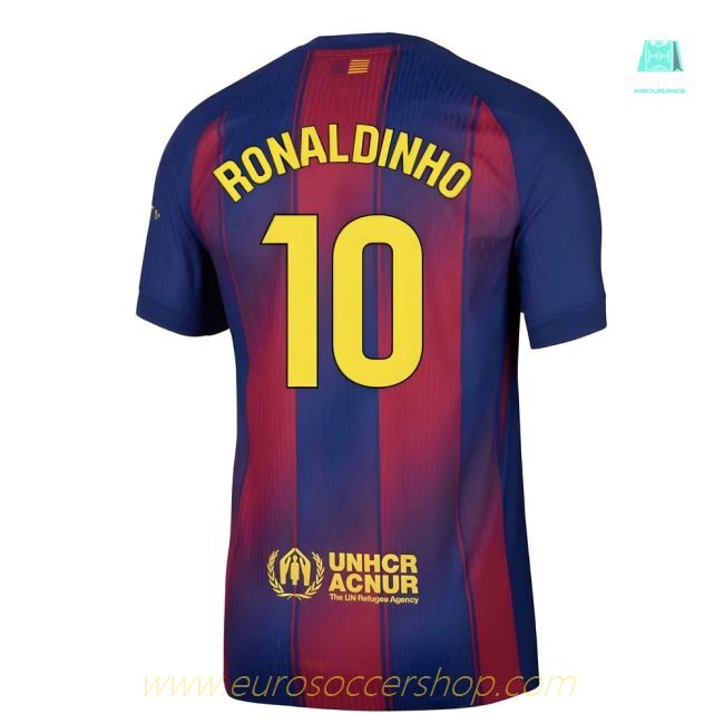 2025-2026 Barcelona Authentic Home Shirt (Ronaldinho 10)