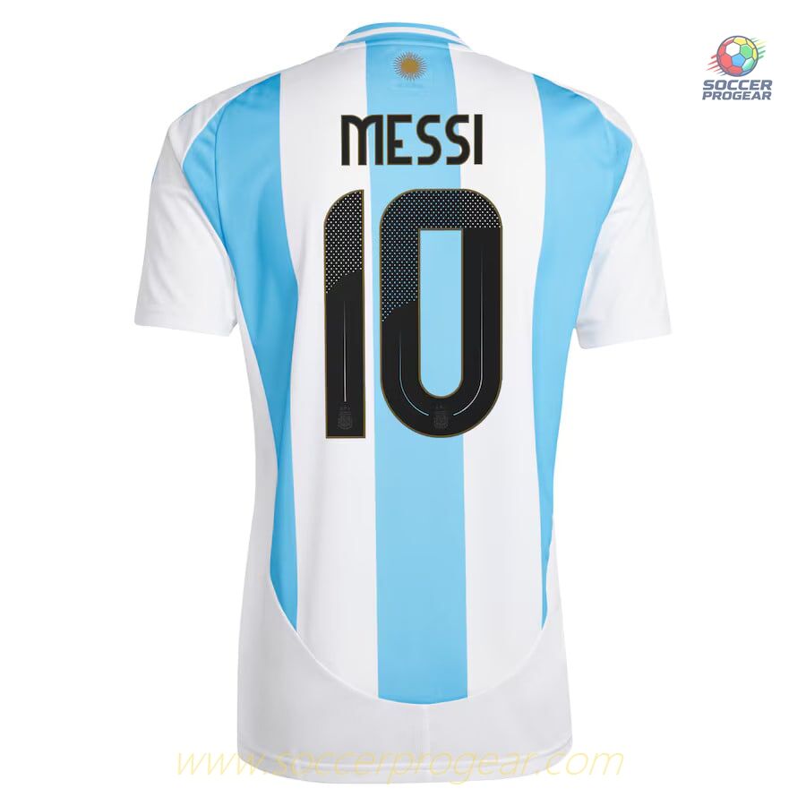 Argentina Home Kids' Soccer Uniform Team Jersey 2024-25 Edition Messi