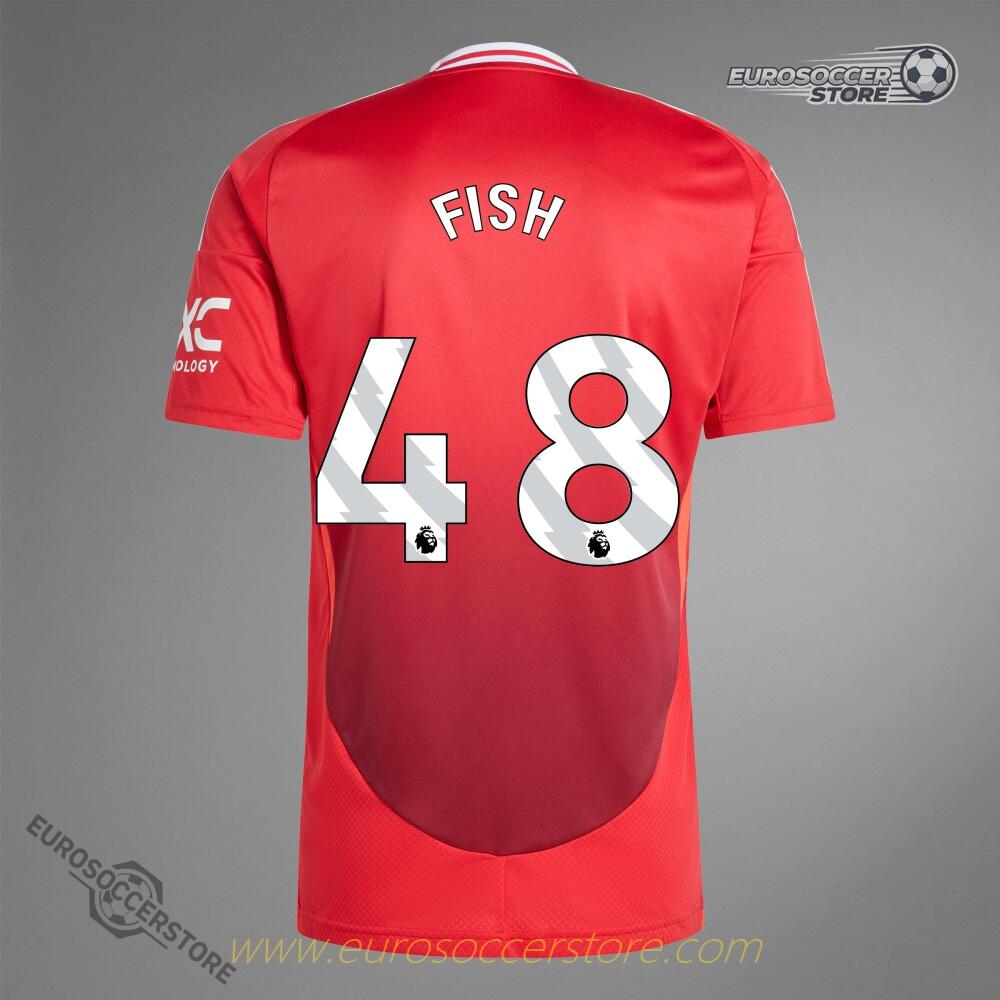 Manchester United FISH 48 Home Football Jersey for the 24-25 Season