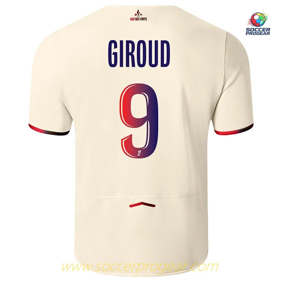 LOSC Away Team Soccer Jersey 2025-26 Edition Olivier Giroud