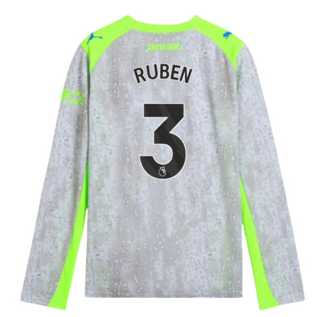 Kids 2026 Collection Man City Third Football Shirt 2025-2026 (Ruben 3)