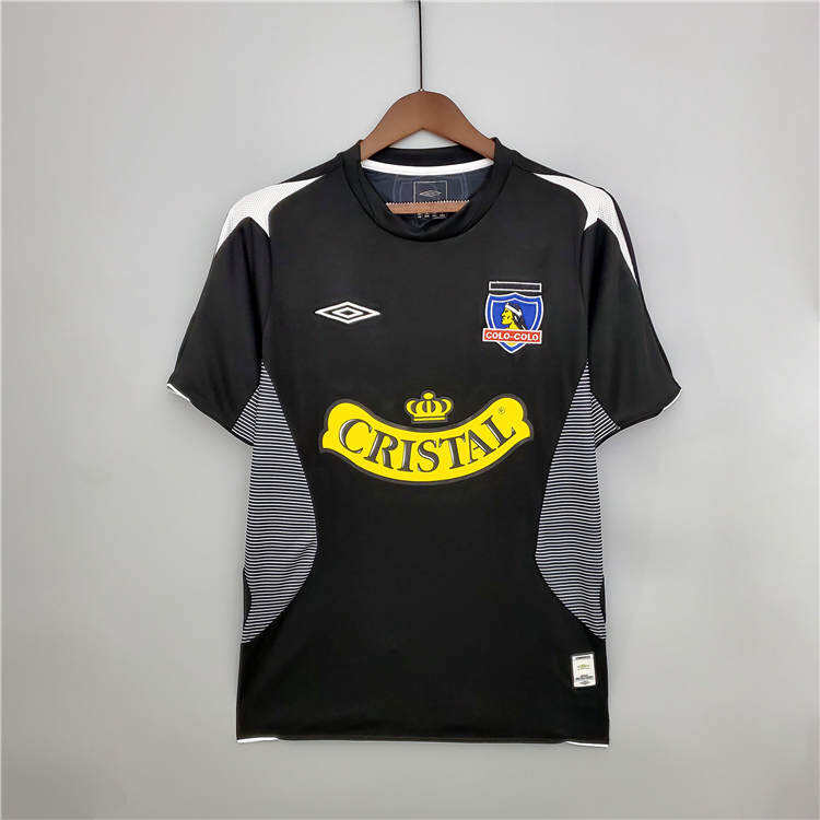 Colo-Colo Retro Soccer Jersey 2006 Black Away Football Shirt -
