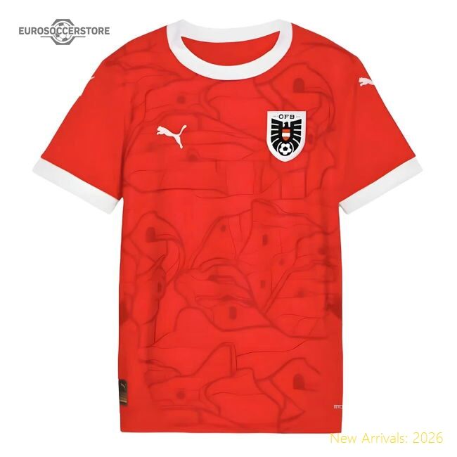 Durable Austria 2024-2025 Official Home Shirt Slim Moisture-management
