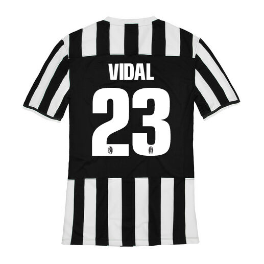 13-14 Juventus 23 Vidal Home Jersey Shirt - Official Replica 1535