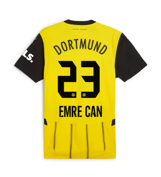 Borussia Dortmund 24-25 Home Jersey with Emre Can's Name and Number 23