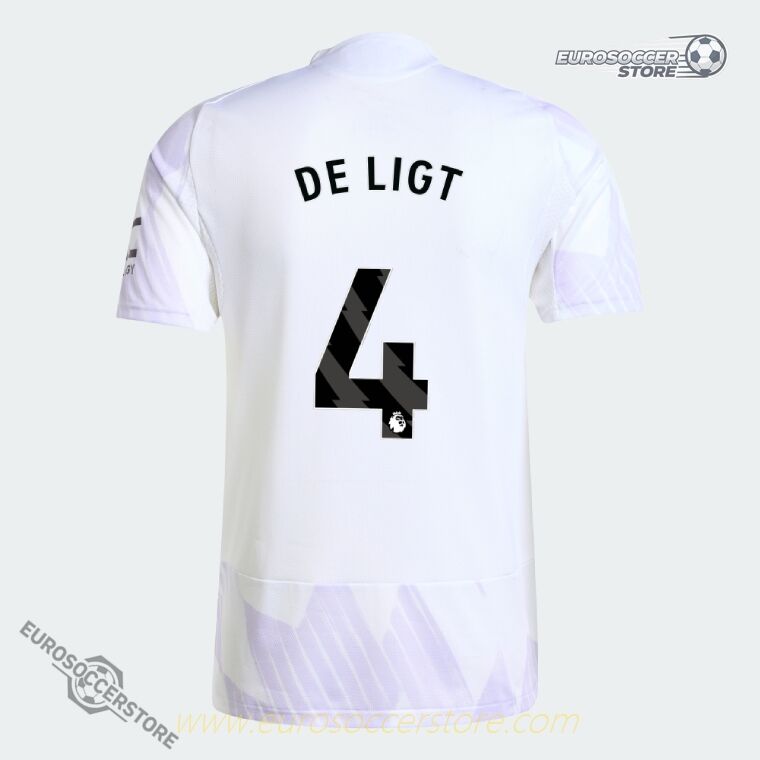 Away Jersey of Manchester United Featuring DE LIGT 4 for the 25-26 Season (Player Version)
