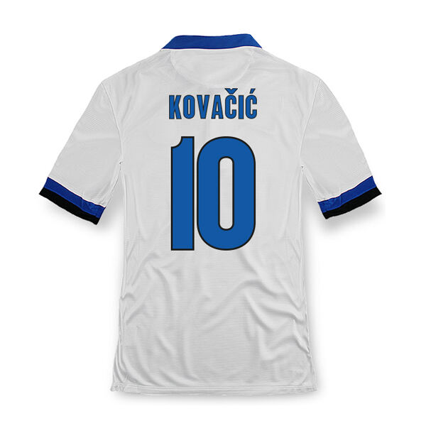 13-14 Inter Milan 10 Kovacic Away White Soccer Jersey Shirt -