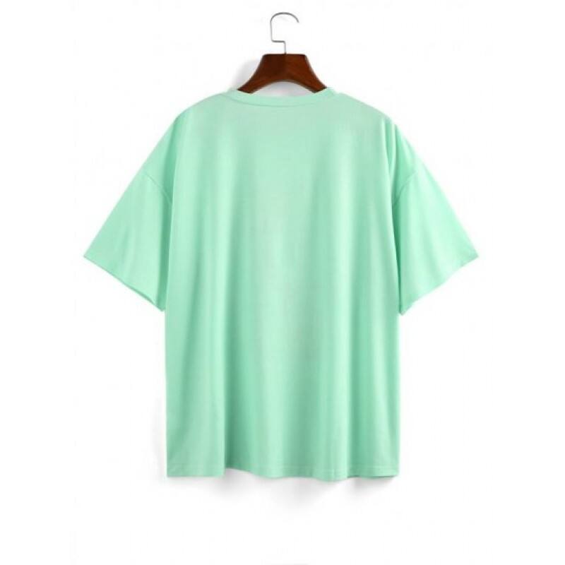 Flower Skeleton Drop Shoulder T Shirt IE0070