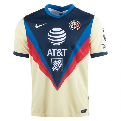 Club America 20-21 Home Yellow Soccer Jersey Shirt - Official Replica