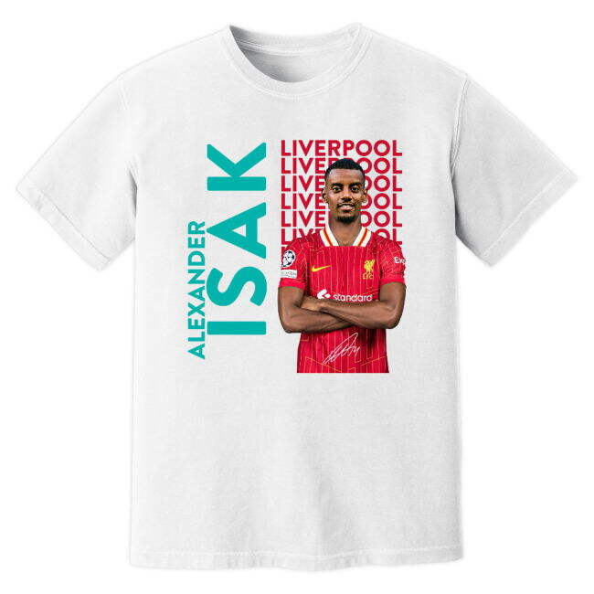 Chic Liverpool Alexander Isak Liverpool New Signing T-Shirt (White)...