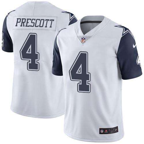 Cowboys #4 Prescott White None NFL Limited Jersey sports apparel