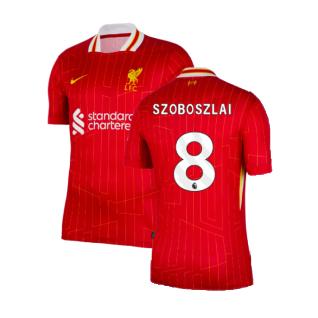 Liverpool Home Football Shirt 2024-20 Season Szoboszlai 8 L M S