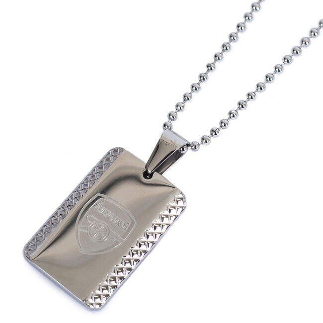 Men's Arsenal FC Patterned Dog Tag & Chain
