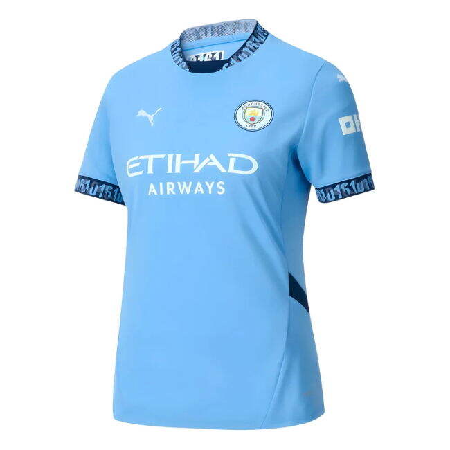 2024-2025 Man City Home Shirt (Womens) (Your Name) - game day