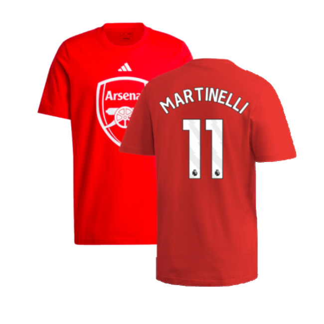 Arsenal Arsenal Dna Graphic Tee Red Martinelli #11 Ultra Comfort A...