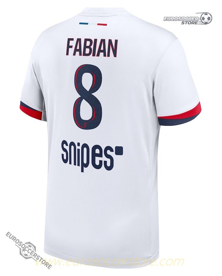 25-26 Season PSG Away Jersey Featuring Fabian with Number 8