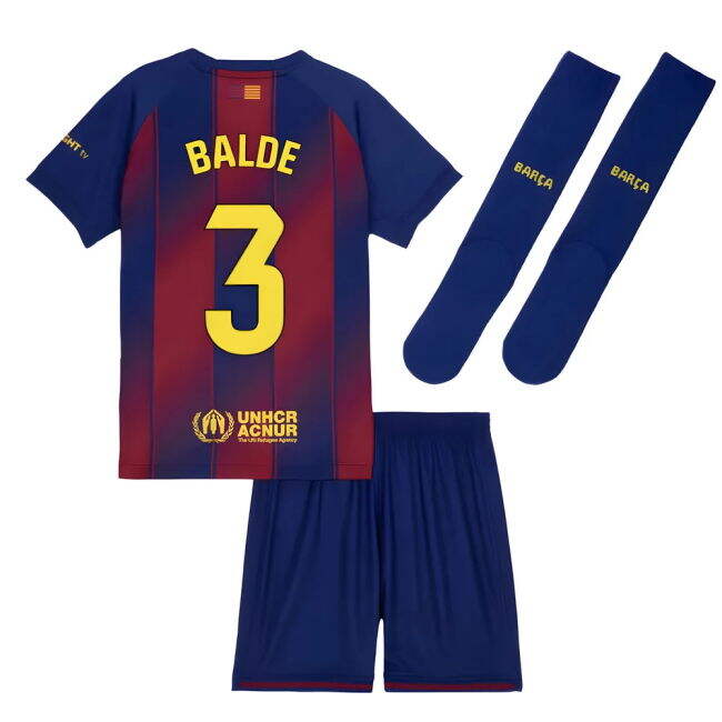 Authentic 2025-2026 Barcelona Spanish Football Home Shirt (Balde 3)