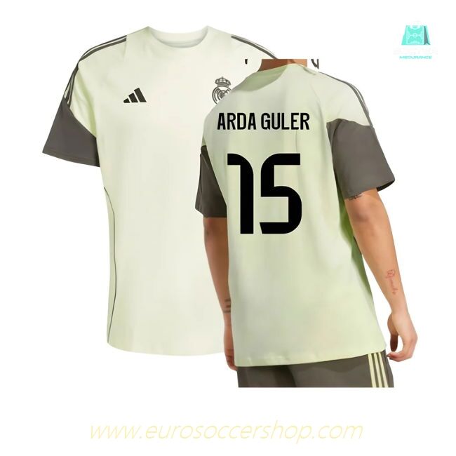 2025-2026 Real Madrid Training Tee (Almost Lime) (Arda Guler 15)